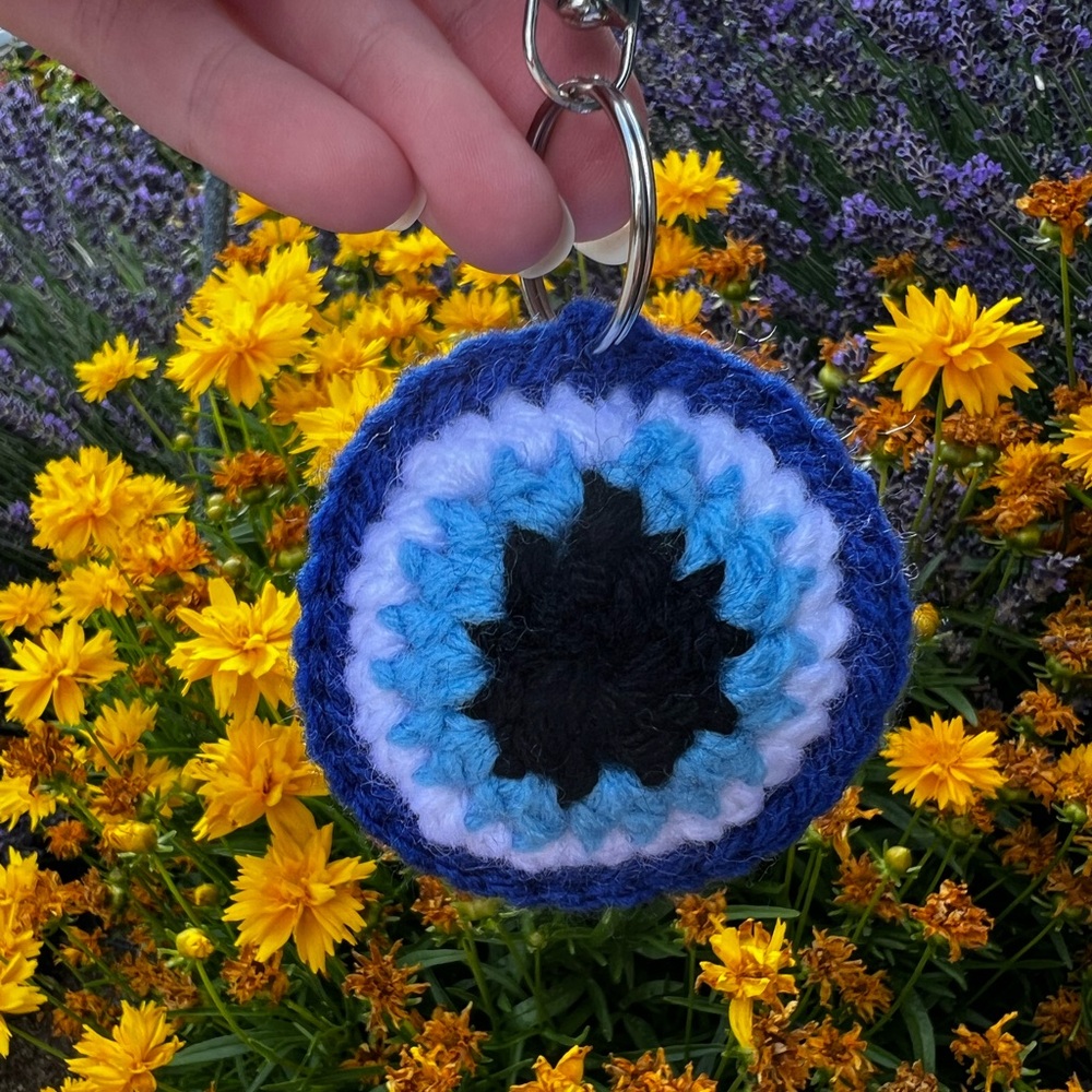 3/$20 Hand Crocheted Evil Eye Keychain! - Picture 5 of 5